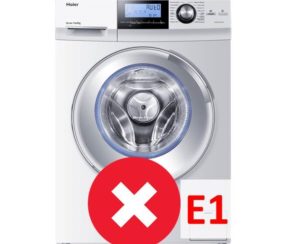 Eroare E1 la mașina de spălat Haier