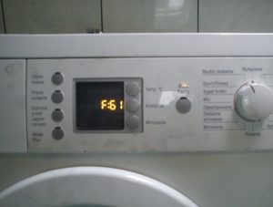 เกิดข้อผิดพลาด F61 ในเครื่องซักผ้า Bosch