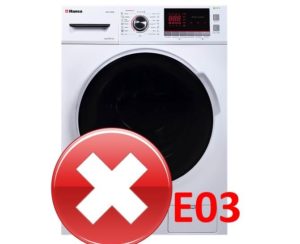 Błąd E03 w pralce Hansa