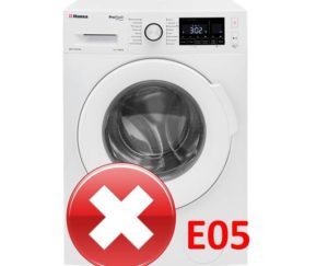 Fejl E05 i Hansa vaskemaskine