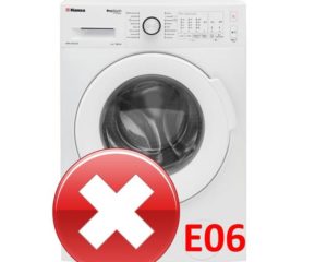 Fejl E06 i Hansa vaskemaskine