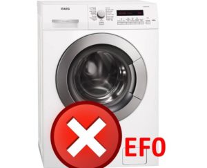 Eroare EF0 în mașina de spălat AEG