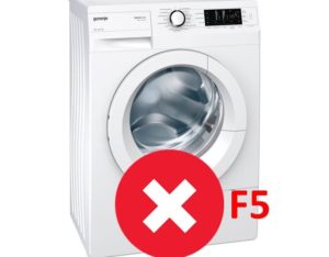 Error F5 en lavadora Gorenje