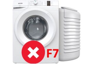 Eroare F7 la mașina de spălat Gorenje