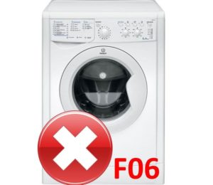 Fejl F06 på en Indesit vaskemaskine