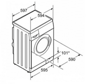 Dimensions of the Indesit washing machine