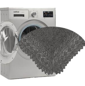 Vask et duntørklæde i en vaskemaskine