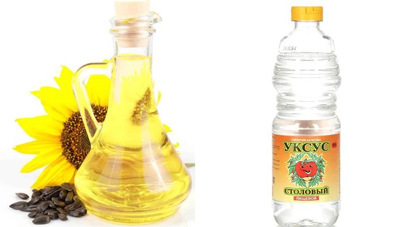 oil and vinegar mixture