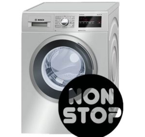 A máquina de lavar roupa Bosch não para
