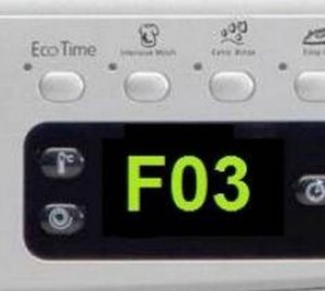 Errore F03 sulla lavatrice Ariston