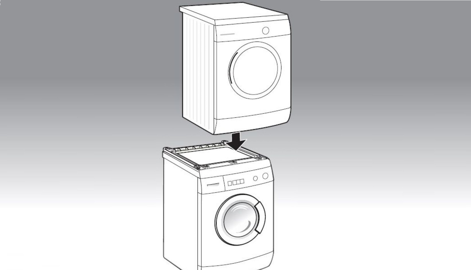 hvordan man sikrer en tørretumbler på en vaskemaskine