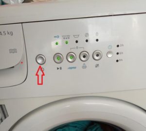 Turning on the Beko washing machine