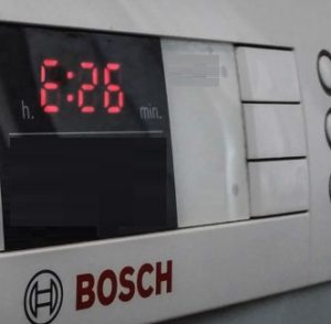 Ralat E26 dalam mesin basuh Bosch