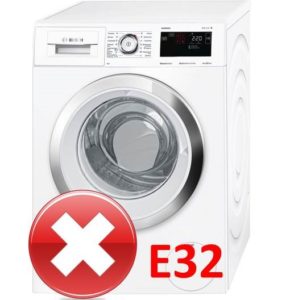 Error E32 en una lavadora Bosch