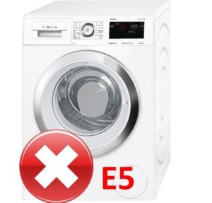 Error E5 sa isang washing machine ng Bosch