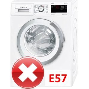 Error E57 sa isang washing machine ng Bosch