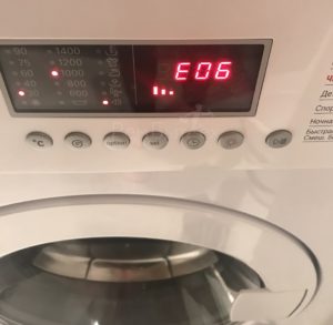 Error E6 sa isang washing machine ng Bosch