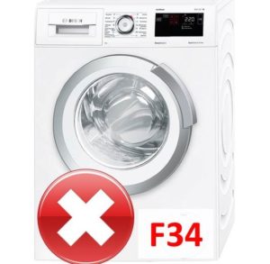 Error F34 en una lavadora Bosch