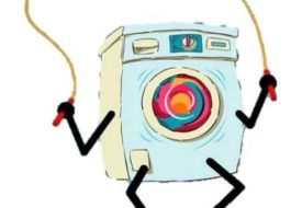 A máquina de lavar Atlant salta
