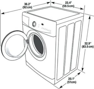 מידות מכונת הכביסה אטלנט