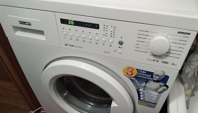 Atlant vaskemaskin frøs