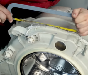 Hoe verander je een peiling op een wasmachine met een niet-scheidbare kuip?