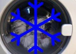 לשטוף במים קרים במכונת כביסה