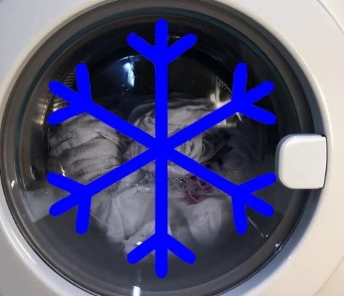 Skalbti šaltame vandenyje skalbimo mašinoje