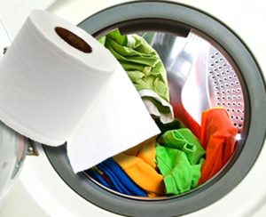 Was tun, wenn Sie Dinge mit Toilettenpapier gewaschen haben?