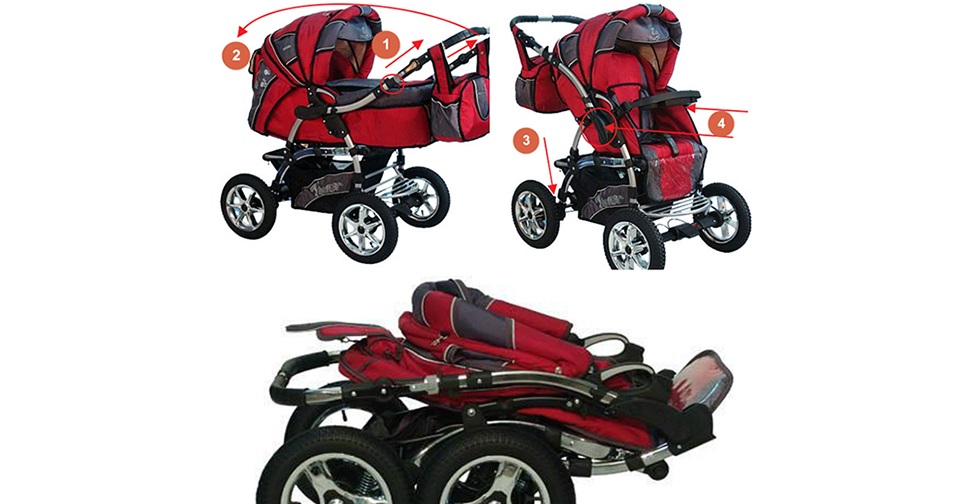 transformerbar barnvagnsenhet