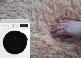 Lavando um cobertor de pêlo longo na máquina de lavar
