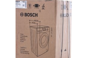 Mga sukat ng washing machine ng Bosch