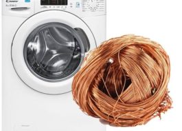 Hoeveel non-ferrometaal zit er in een wasmachine