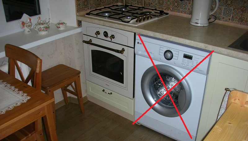 не поставяйте печката до машината