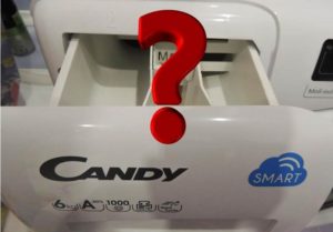 Waar poeder in een Kandy-wasmachine gieten?