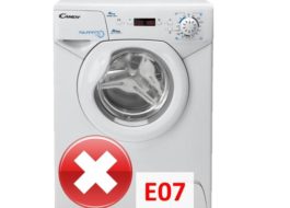 Erro E07 na máquina de lavar Kandy