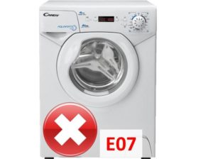 Fout E07 in Kandy-wasmachine