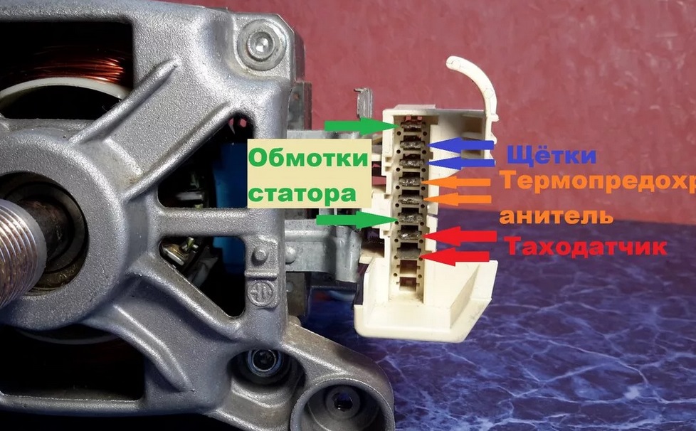 Connexió del motor d'una rentadora Bosch