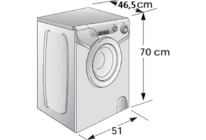 Kích thước máy giặt kẹo
