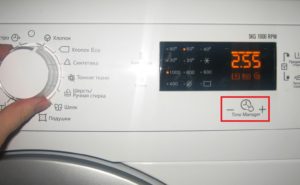 Time Manager sur une machine à laver Electrolux
