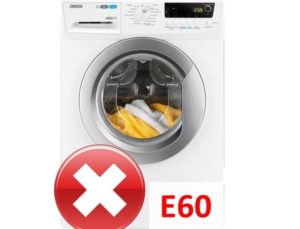 Error E60 en lavadora Zanussi
