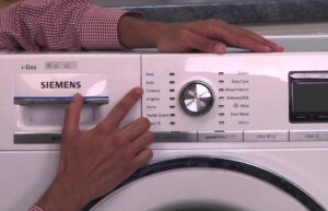 Paano hindi paganahin ang lock sa isang Siemens washing machine?