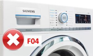 Error F04 sa isang Siemens washing machine