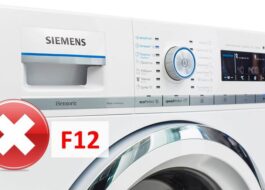 F12 hiba egy Siemens mosógépben