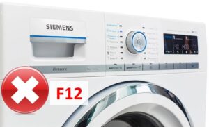 Ralat F12 dalam mesin basuh Siemens