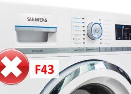 Lỗi F43 trong máy giặt Siemens
