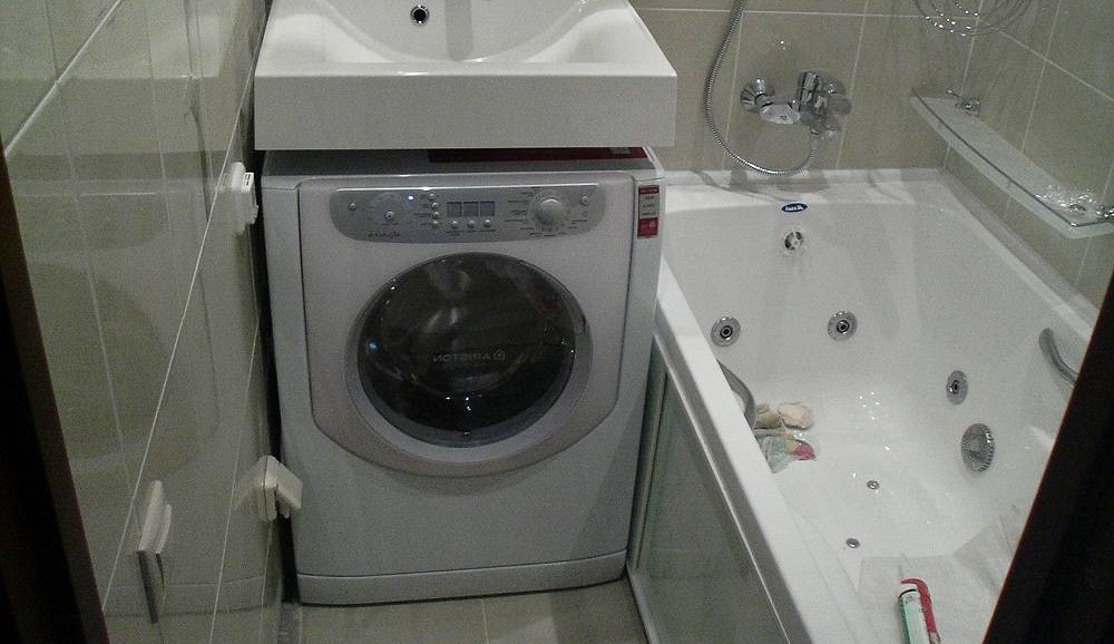 local de instalação da máquina de lavar