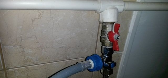 connexion à un robinet en T