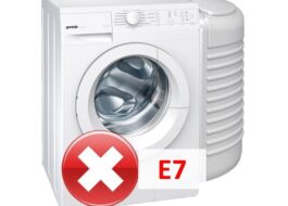 Błąd E7 w pralce Gorenje