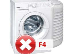 Error F4 a la rentadora automàtica Gorenje